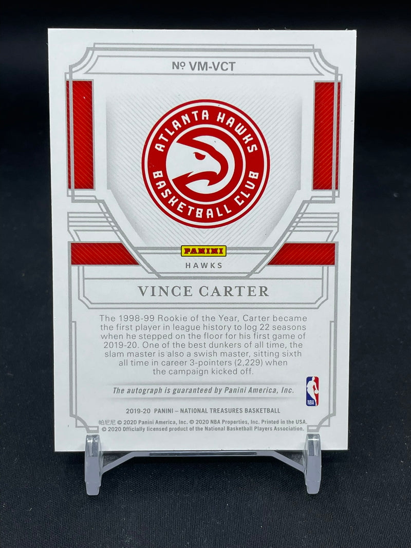2019 PANINI NATIONAL TREASURES - VALIDATING MARKS - V. CARTER - #MV-VCT - #'D/49 - AUTOGRAPH