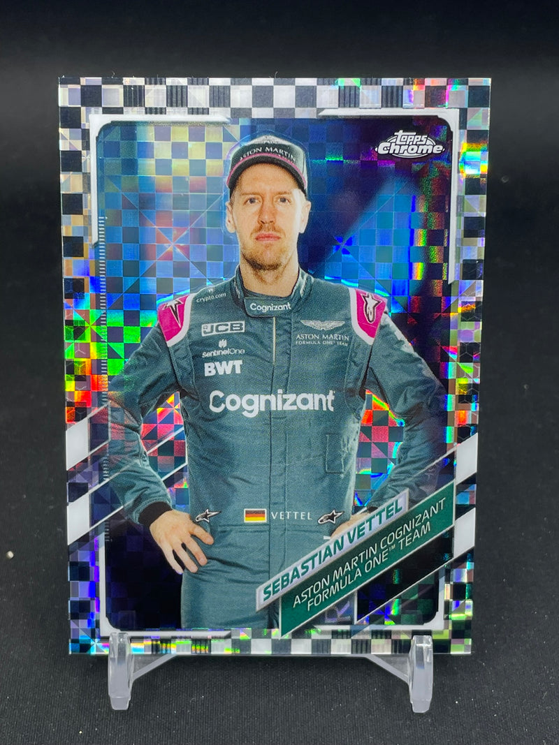 2021 TOPPS CHROME F1 - CHECKER REFRACTOR - S. VETTEL -