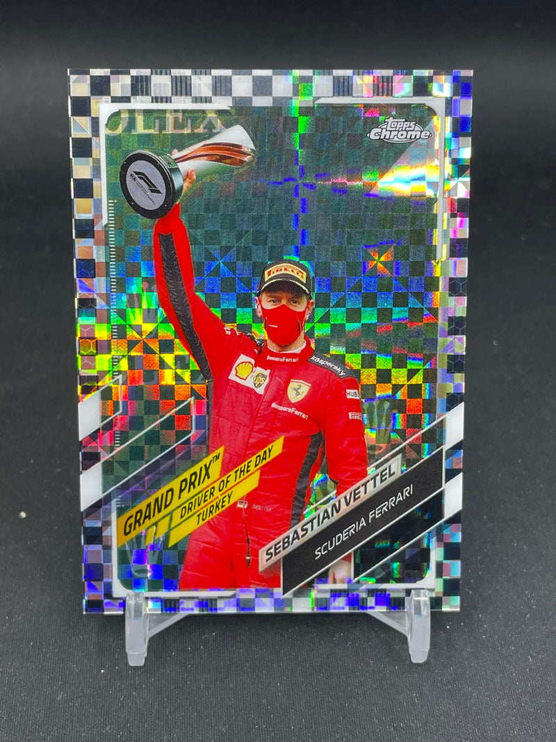 2021 TOPPS CHROME F1 - CHECKER REFRACTOR - S. VETTEL -