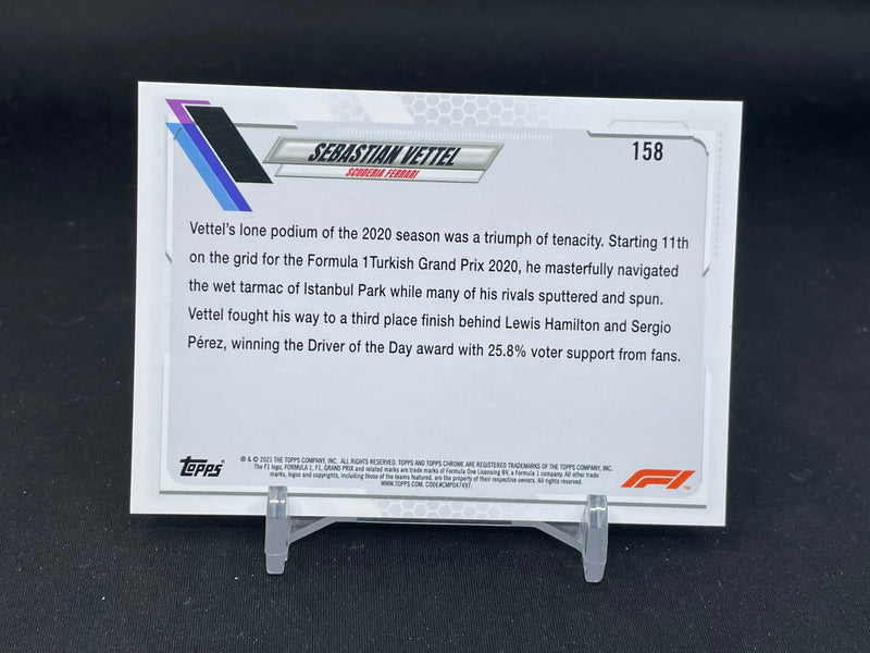 2021 TOPPS CHROME F1 - CHECKER REFRACTOR - S. VETTEL -