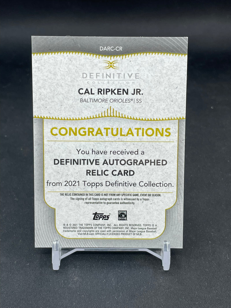 2021 TOPPS DEFINITIVE - C. RIPKEN JR. - #DARC-CR - #'D/50 - RELIC - AUTOGRAPH
