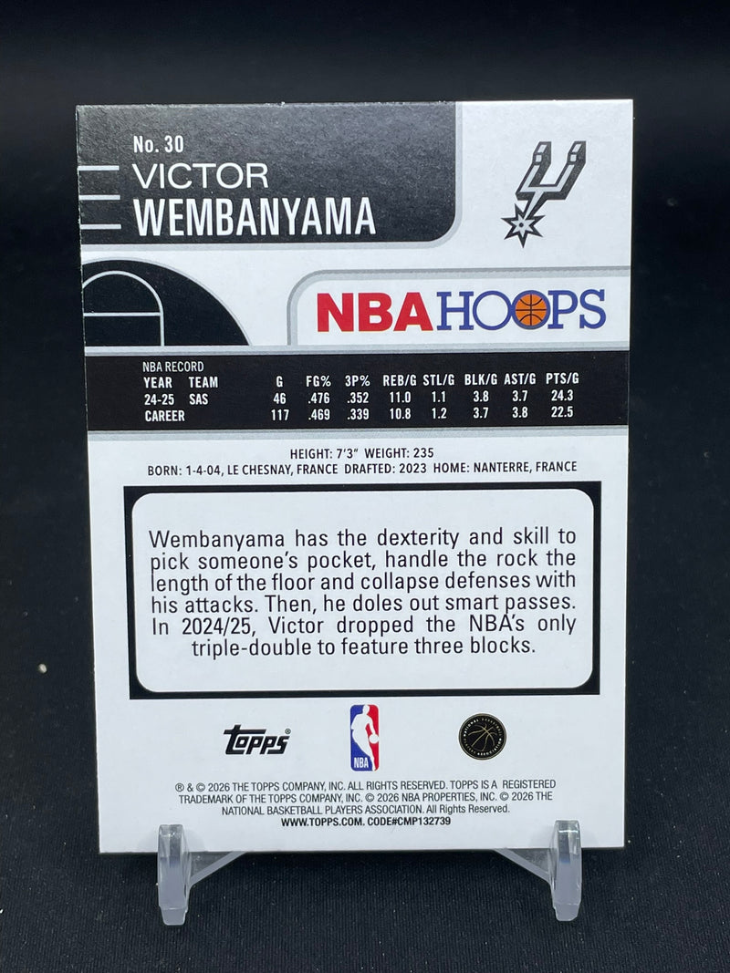 2025 TOPPS NBA HOOPS - RAINBOW FOILBOARD - V. WEMBANYAMA -