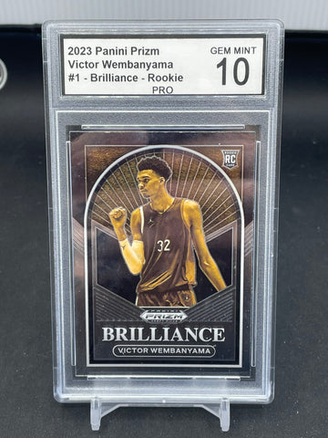 2023 PANINI PRIZM - BRILLIANCE - V. WEMBANYAMA - #1 - PRO 10 - RC