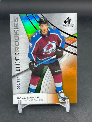 2019 UPPER DECK SP GAME USED - ORANGE - AUTHENTIC ROOKIES - C. MAKAR - #184 - #'D/117 - RC
