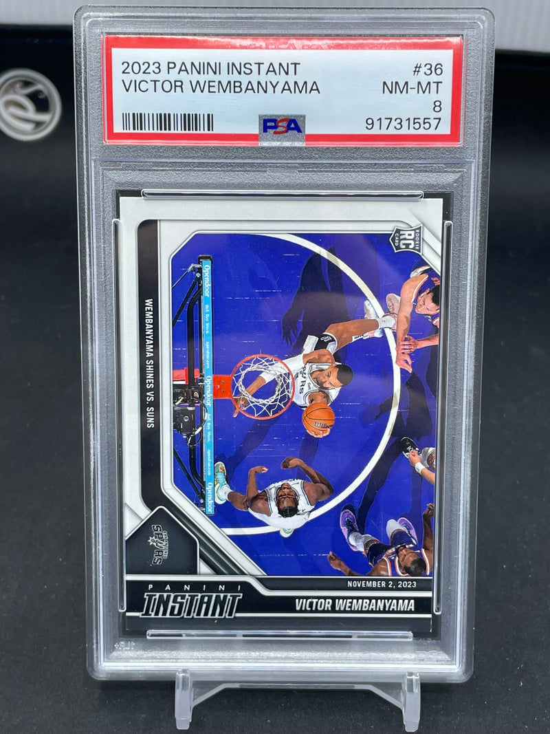 2023 PANINI INSTANT - V. WEMBANYAMA - #36 - #'D/6309 - PSA 8 - RC