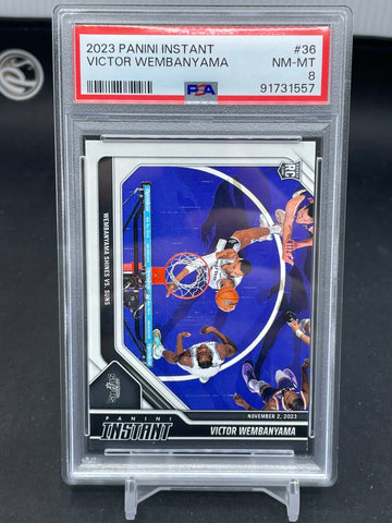 2023 PANINI INSTANT - V. WEMBANYAMA - #36 - #'D/6309 - PSA 8 - RC