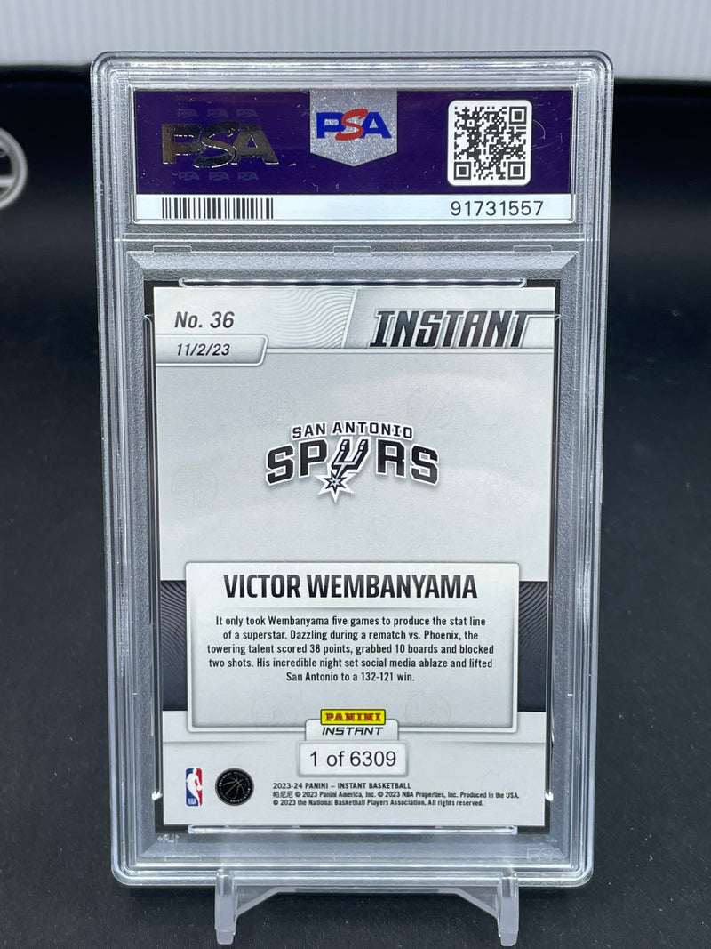 2023 PANINI INSTANT - V. WEMBANYAMA - #36 - #'D/6309 - PSA 8 - RC