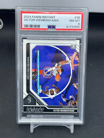 2023 PANINI INSTANT - V. WEMBANYAMA - #36 - #'D/6309 - PSA 8 - RC