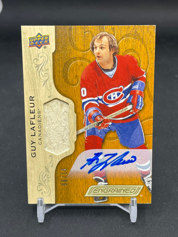 2018 UPPER DECK ENGRAINED - G. LAFLEUR - #37 - #'D/10 - RELIC - AUTOGRAPH