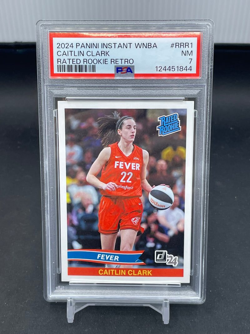 2024 PANINI INSTANT WNBA - RATED ROOKIE RETRO - C. CLARK - #RRR1 - #'D/8329 - PSA 7 - RC