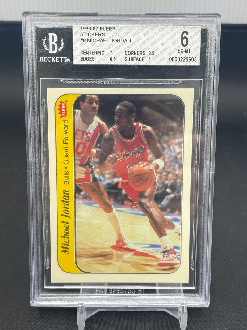 1986 FLEER STICKERS - M. JORDAN -