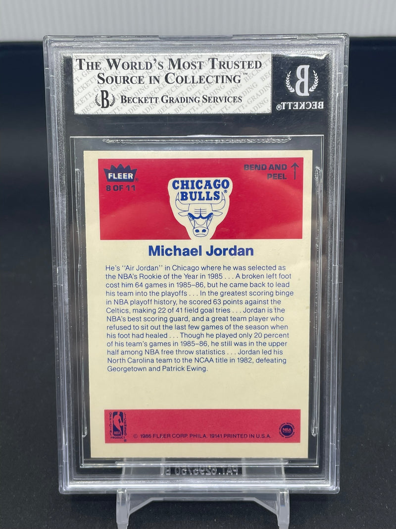 1986 FLEER STICKERS - M. JORDAN -