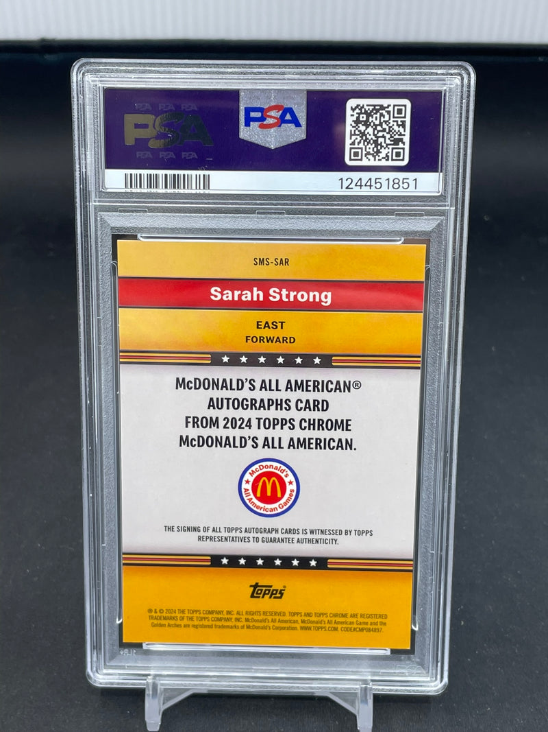 2024 TOPPS MCDONALD'S CHROME - LOGO REFRACTOR - S. STRONG - #SAR - #'D/75 - AUTOGRAPH - PSA 9