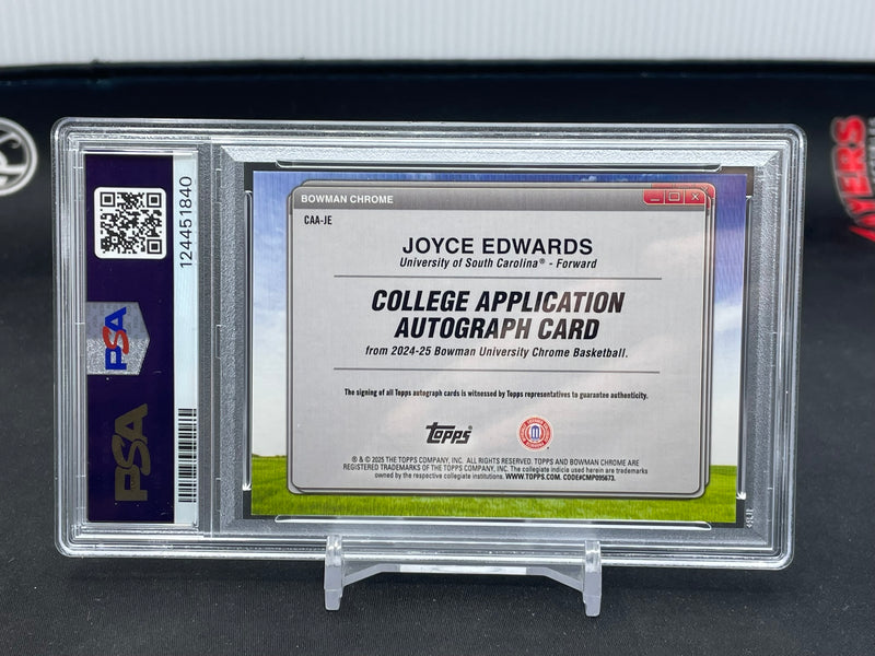 2024 TOPPS BOWMAN CHROME UNIVERSITY - COLLEGE APPLICATION AUTO - J. EDWARDS -