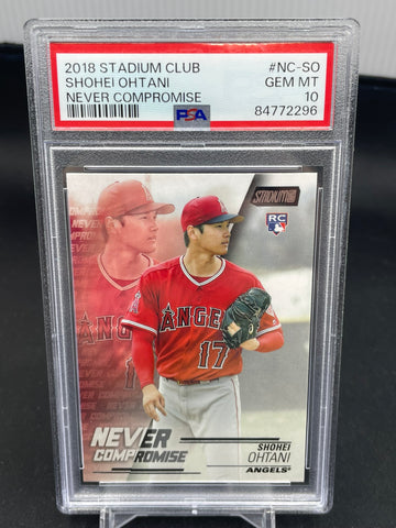 2018 TOPPS STADIUM CLUB - NEVER COMPROMISE - S. OHTANI - #NC-S0 - PSA 10 - RC