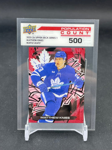 2025 UPPER DECK SERIES ONE - POPULATION COUNT 500 - M. KNIES - #PC-26 - #'D/500