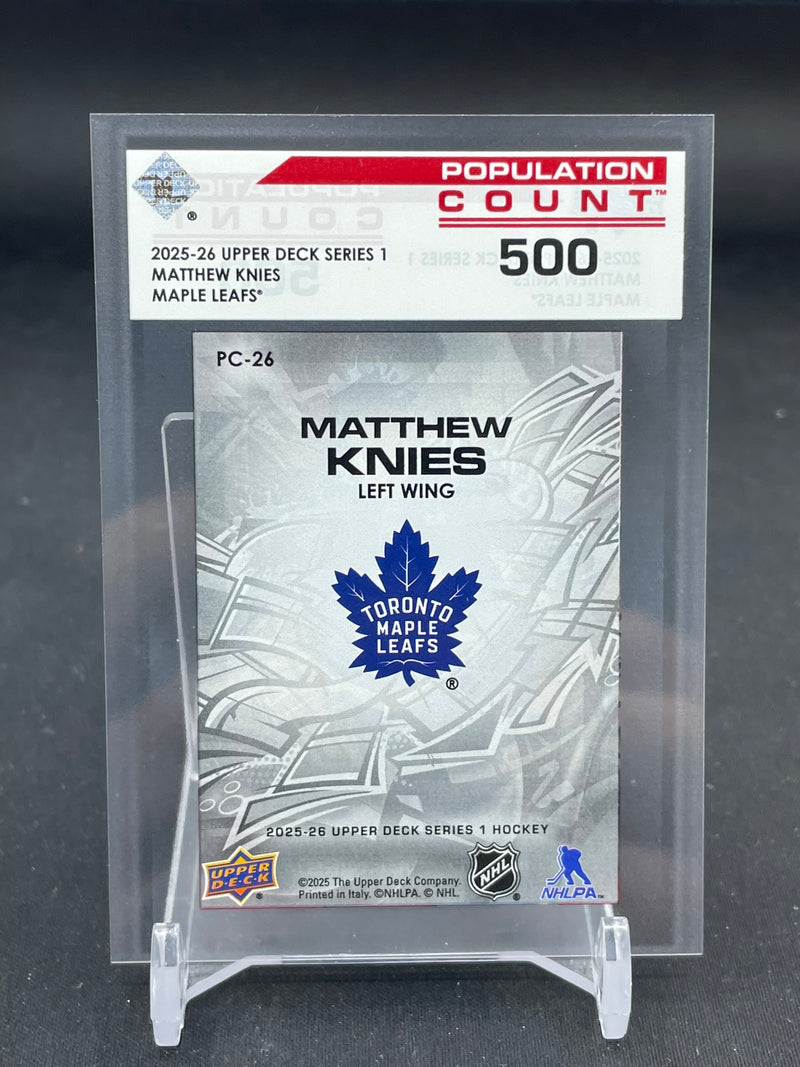 2025 UPPER DECK SERIES ONE - POPULATION COUNT 500 - M. KNIES - #PC-26 - #'D/500