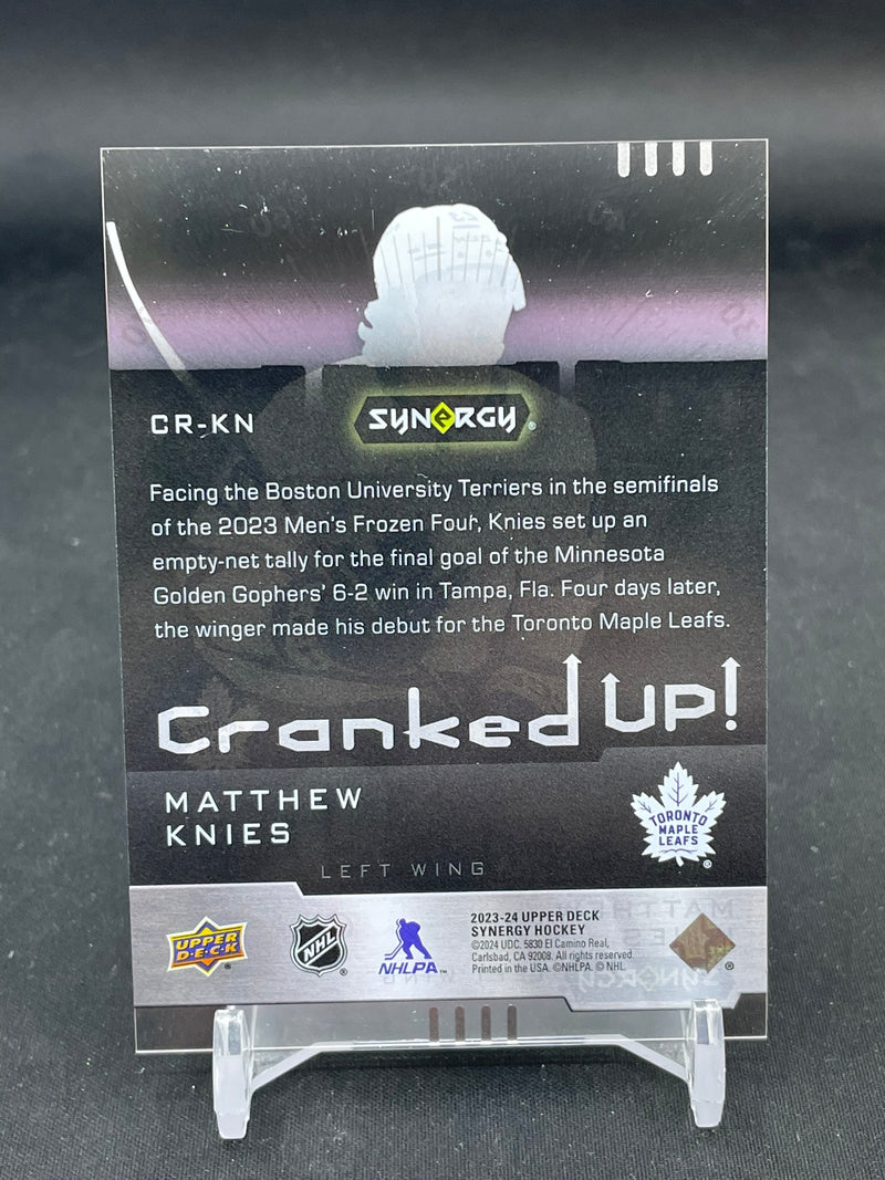 2023 UPPER DECK SYNERGY - PINK - CRANKED UP - M. KNIES - #CR-KN - #'D/25 - RC