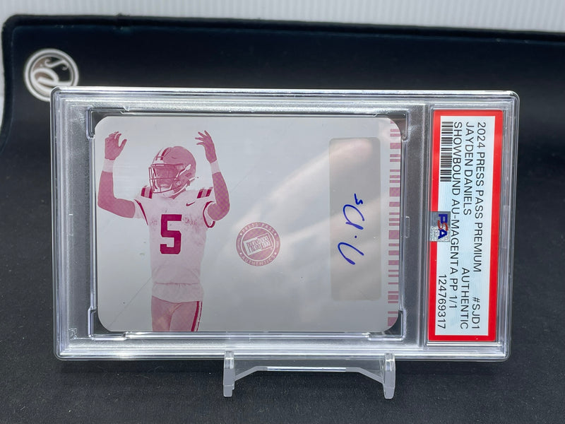 2024 LEAF PRESS PASS PREMIUM - SHOWBOUND PRINTING PLATE - J. DANIELS - #SJD1 - #'D/1 - AUTOGRAPH - PSA AUTHENTICATED