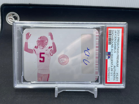 2024 LEAF PRESS PASS PREMIUM - SHOWBOUND PRINTING PLATE - J. DANIELS - #SJD1 - #'D/1 - AUTOGRAPH - PSA AUTHENTICATED