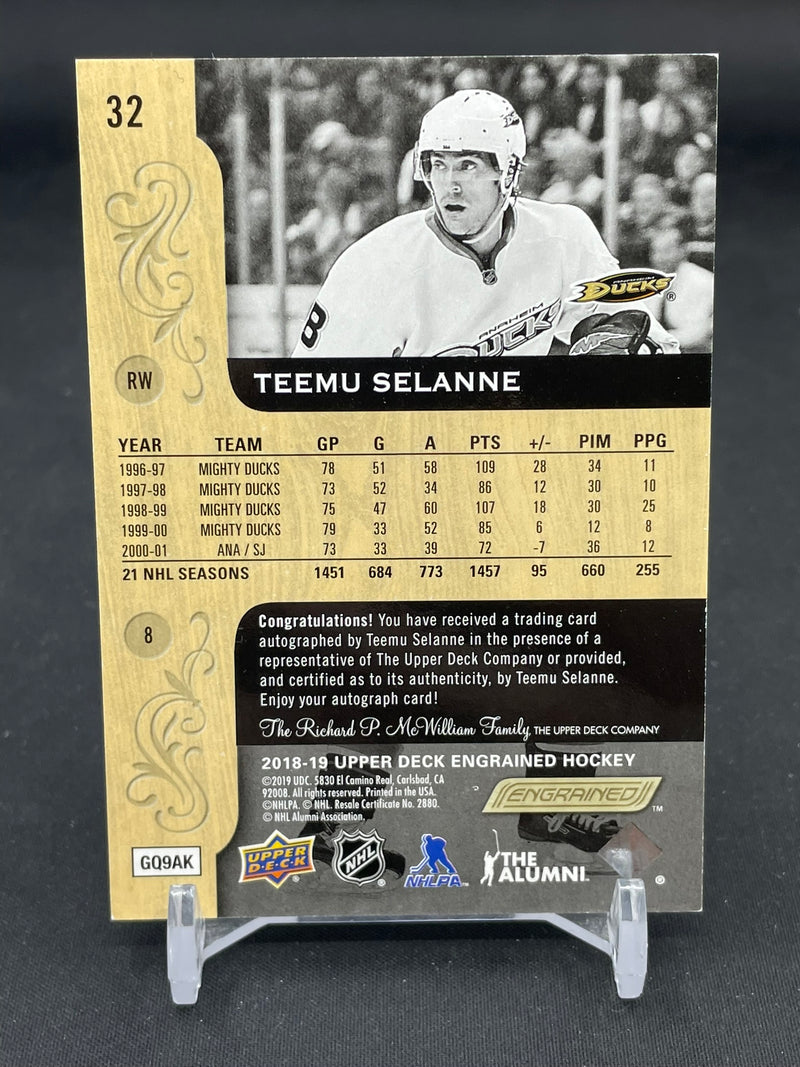 2018 UPPER DECK ENGRAINED - T. SELANNE -