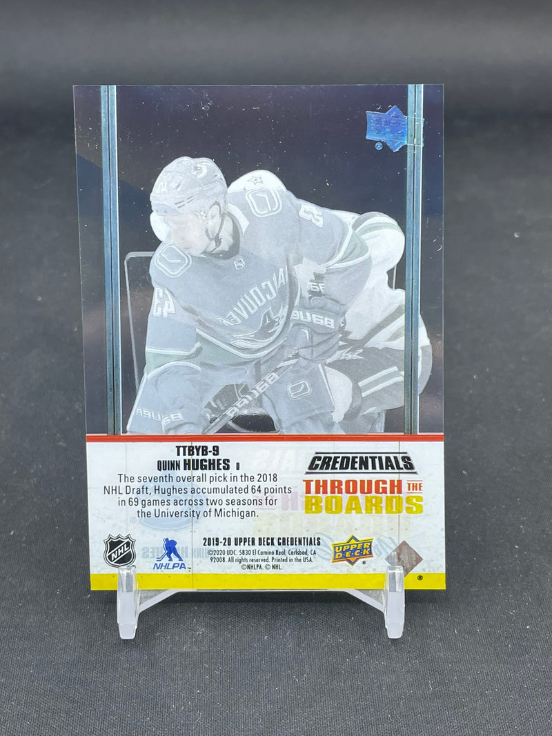 2019 UPPER DECK CREDENTIALS - THROUGH THE BOARDS - Q. HUGHES -