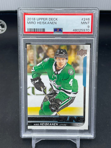 2018 UPPER DECK SERIES ONE - YOUNG GUNS - M. HEISKANEN - #246 - PSA 9 - RC