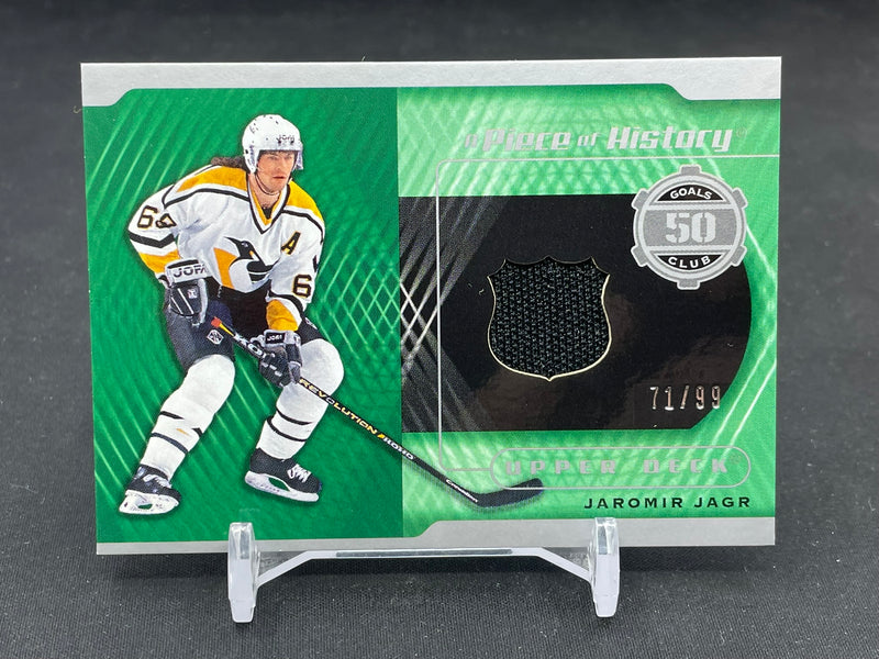 2019 UPPER DECK SP GAME USED - A PIECE OF HISTORY - J. JAGR - #50-JJ - #'D/99 - RELIC