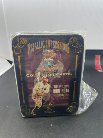 1994 BABE RUTH METALLIC IMPRESSIONS COLLECTOR CARD TINS