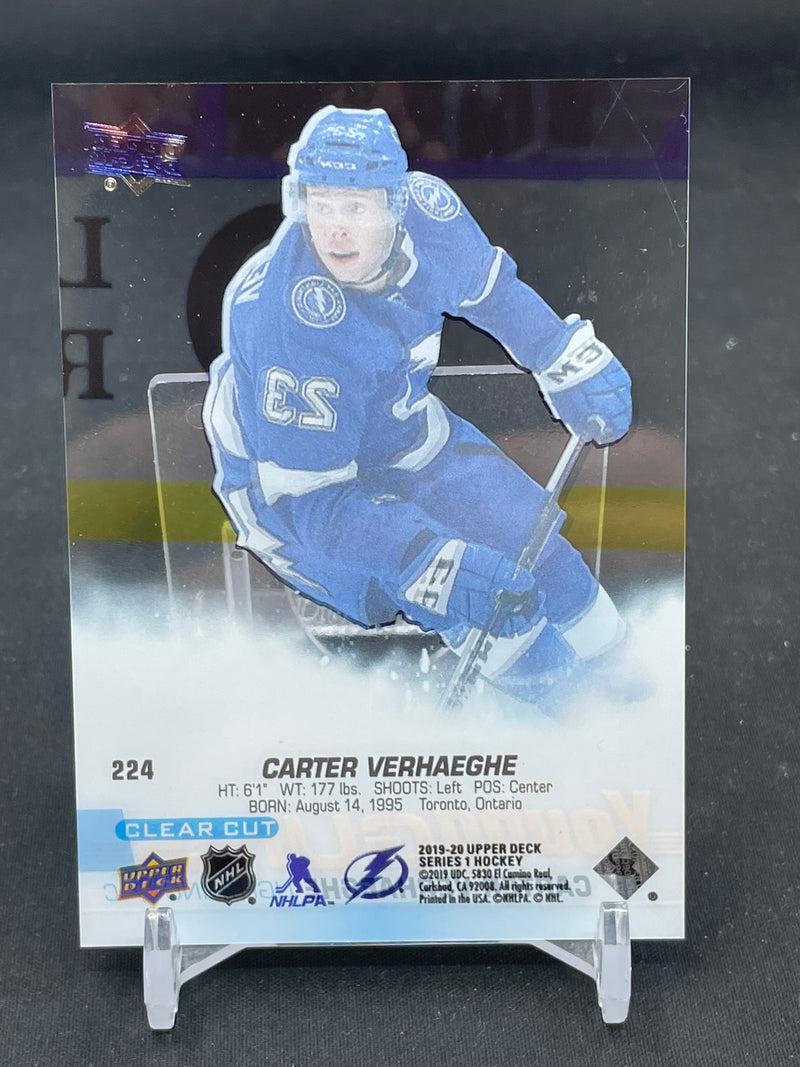 2019 UPPER DECK SERIES ONE - CLEAR CUT - YOUNG GUNS - C. VERHAEGHE -
