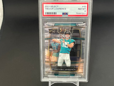 2021 PANINI SELECT - T. LAWRENCE - #43 - PSA 8 - RC