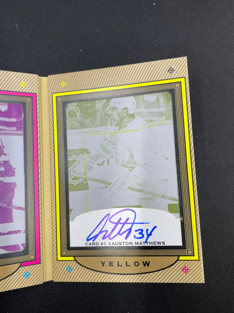 2019 UPPER DECK THE CUP - SIGNED PRINTING PLATE BOOKLET - A. MATTHEWS - ONE OF ONE - AUTOGRAPH