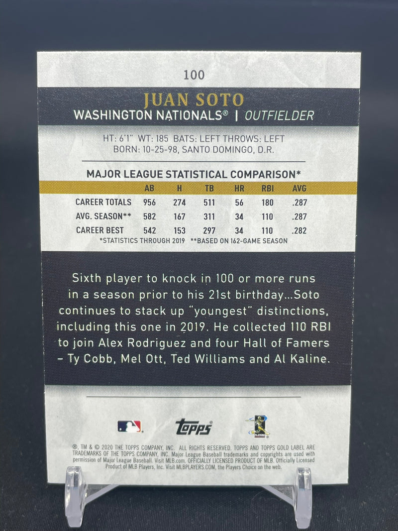 2020 TOPPS GOLD LABEL - CLASS 3 - BLACK - J. SOTO -