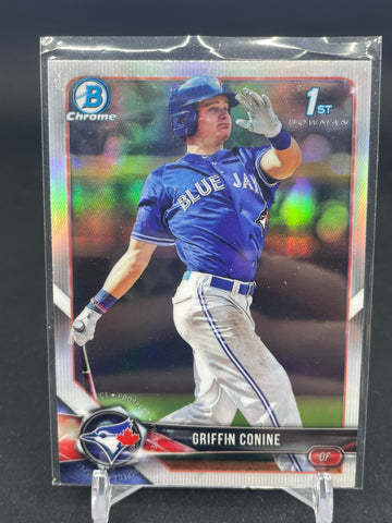 2018 TOPPS BOWMAN DRAFT - 1ST BOWMAN CHROME - REFRACTOR - G. CONINE - #BDC-153