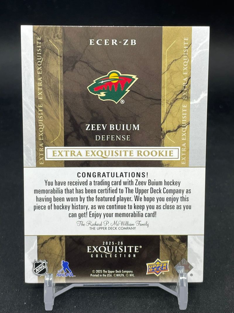 2025 UPPER DECK EXQUISITE COLLECTION - EXTRA EXQUISITE ROOKIE - Z. BUIUM - #ECER-ZB - #'D/349 - RELIC - RC