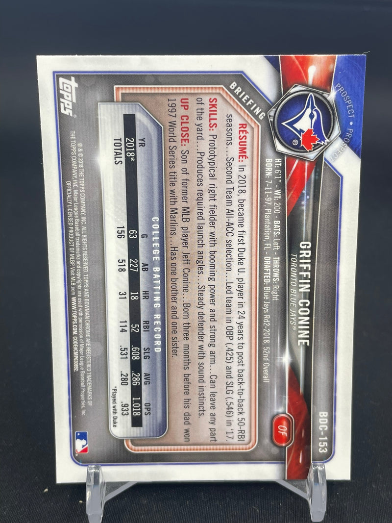 2018 TOPPS BOWMAN DRAFT - 1ST BOWMAN CHROME - G. CONINE -