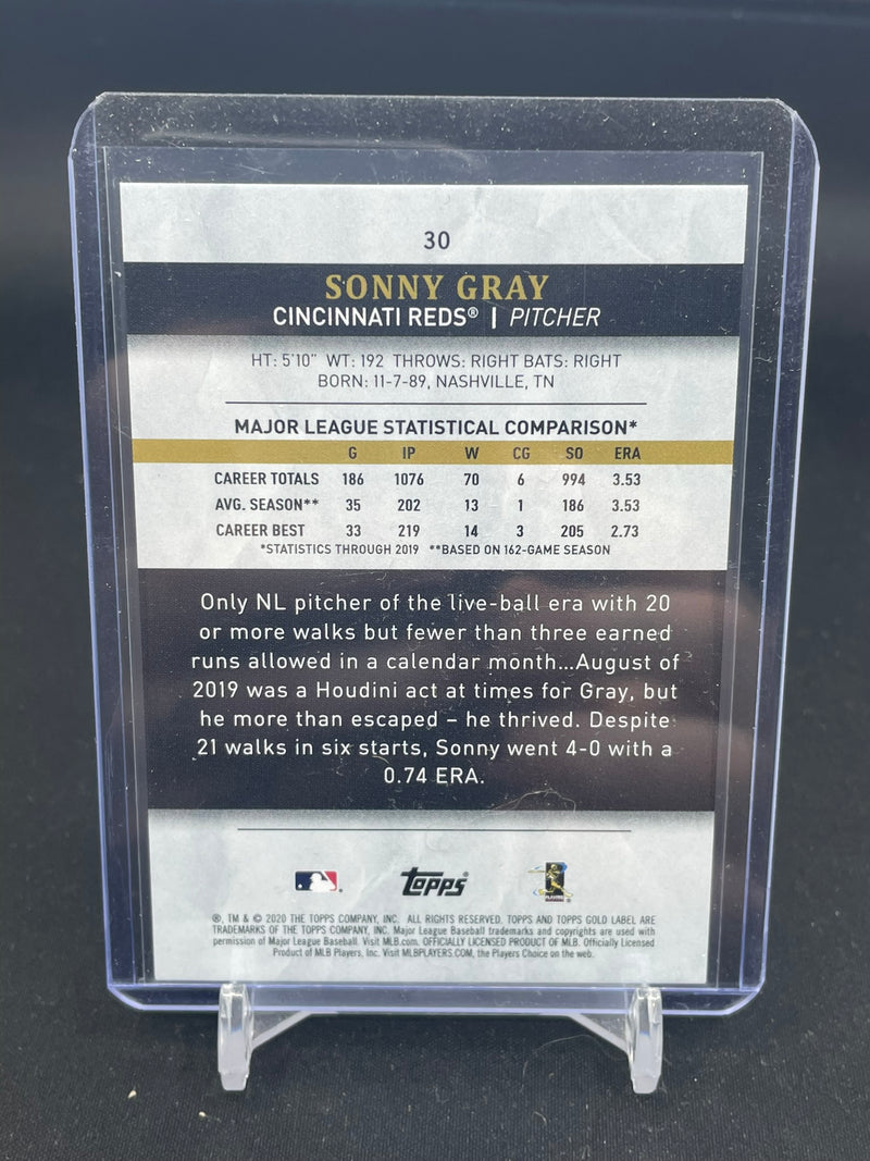 2020 TOPPS GOLD LABEL - CLASS 1 - RED - S. GRAY - #30 - #'D/75