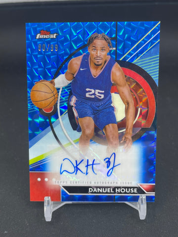 2023 TOPPS FINEST - BLUE GEOMETRIC - D. HOUSE - #FA-DH - #'D/99 - AUTOGRAPH