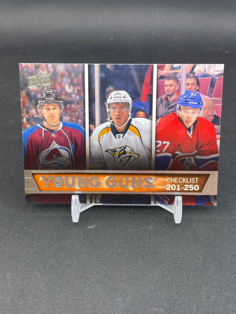 2013 UPPER DECK SERIES ONE - YOUNG GUNS CHECKLIST - N. MACKINNON / S. JONES / A. GALCHENYUK -