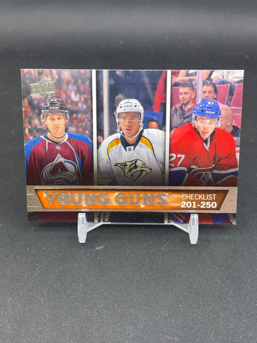 2013 UPPER DECK SERIES ONE - YOUNG GUNS CHECKLIST - N. MACKINNON / S. JONES / A. GALCHENYUK - #250 - RC