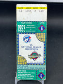 1993 WORLD SERIES TICKET TORONTO BLUE JAYS