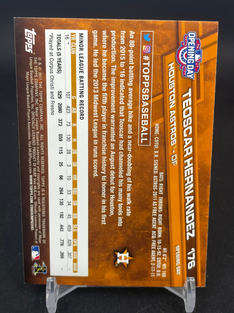 2017 TOPPS SERIES ONE - OPENING DAY - T. HERNANDEZ -