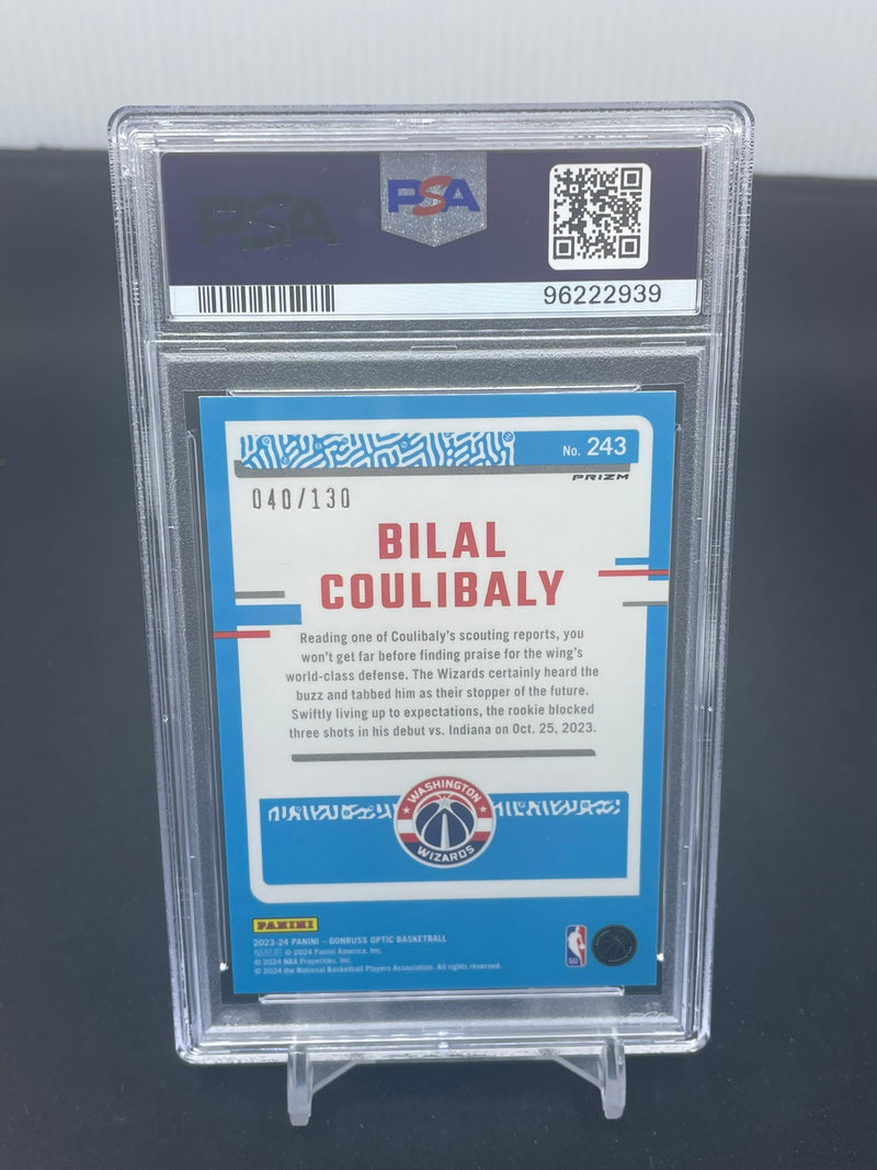 2023 PANINI DONRUSS OPTIC - RED SEISMIC RATED ROOKIE - B. COULIBALY - #242 - #'D/130 - PSA 8 - RC