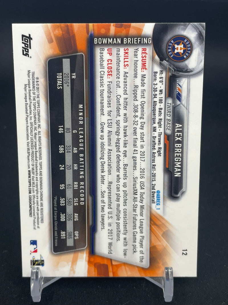 2017 TOPPS BOWMAN CHROME - A. BREGMAN -