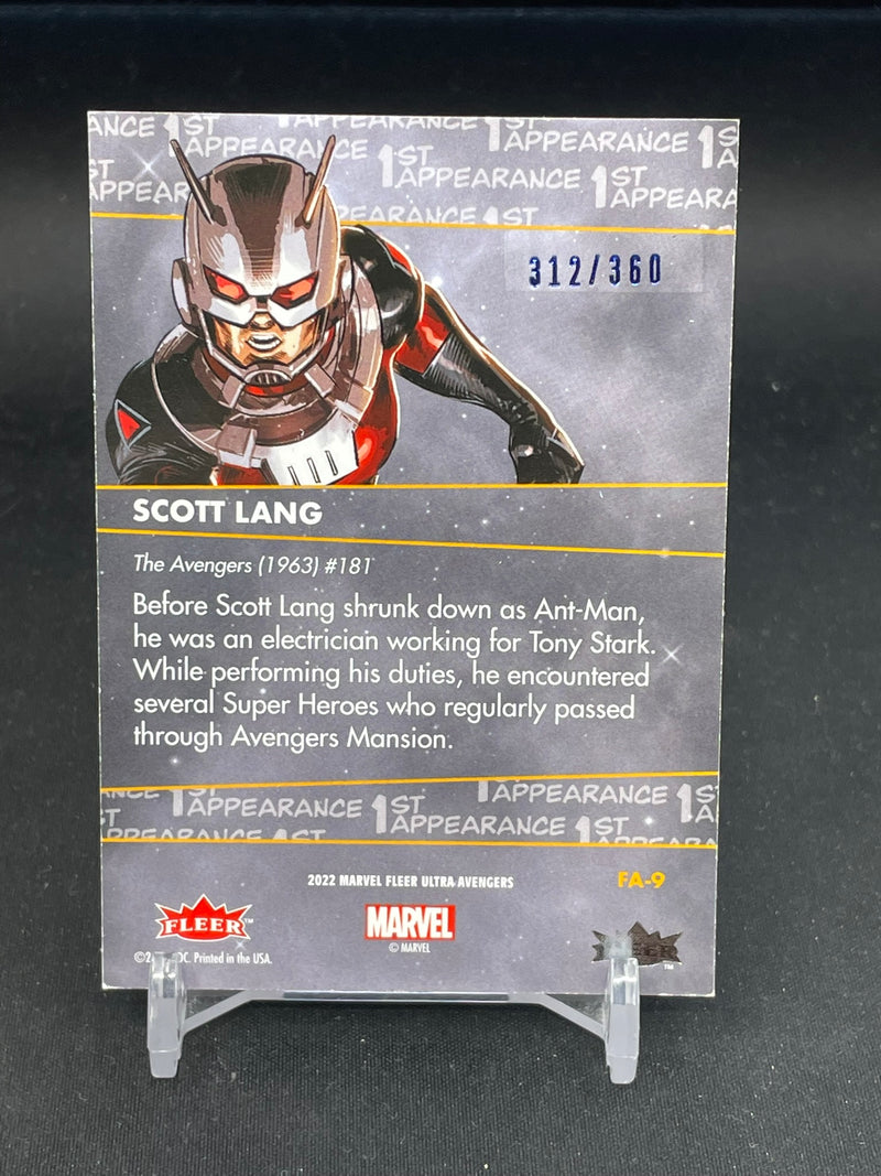 2022 UPPER DECK FLEER ULTRA MARVEL - BLUE FOIL - 1ST APPEARANCE - SCOTT LANG - #FA-9 - #'D/360