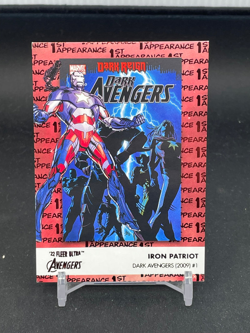 2022 UPPER DECK FLEER ULTRA MARVEL - RED FOIL - 1ST APPEARANCE - IRON PATRIOT - #FA-15 - #'D/141
