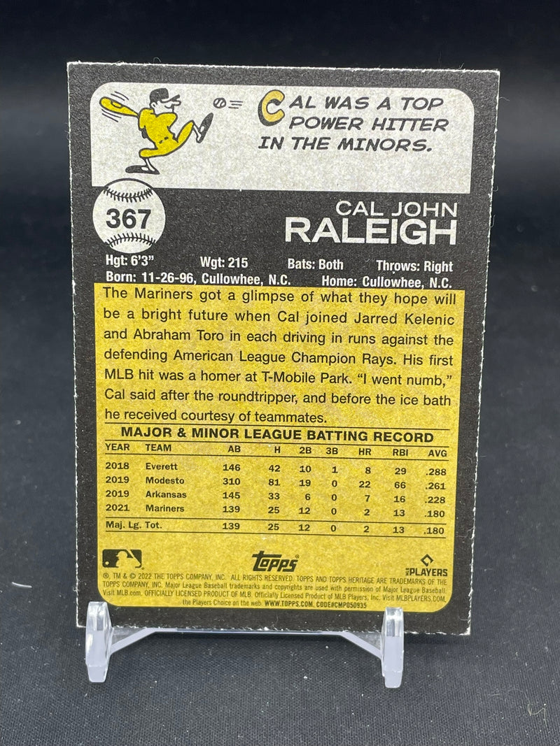 2022 TOPPS HERITAGE - BLUE SPARKLE - C. RALEIGH -