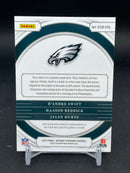 2023 PANINI NATIONAL TREASURES - D. SWIFT / H. REDDICK / J. HURTS - #GTM-PHL - #'D/25 - TRIPLE RELIC