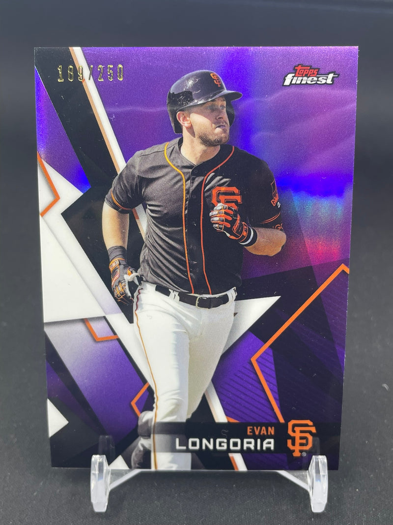 2018 TOPPS FINEST - PURPLE REFRACTOR - E. LONGORIA - #8 - #'D/250