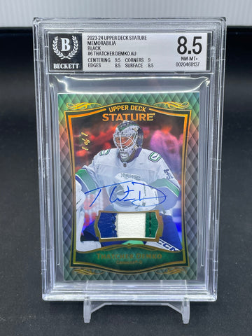 2023 UPPER DECK STATURE - BLACK - T. DEMKO - #6 - #'D/1 - RELIC - BGS 8.5